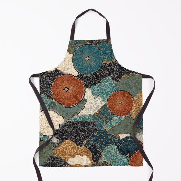 Item preview, Traditional Japanese Seigaiha Waves Cloud Pattern designed and sold by NicolasGlowArt.