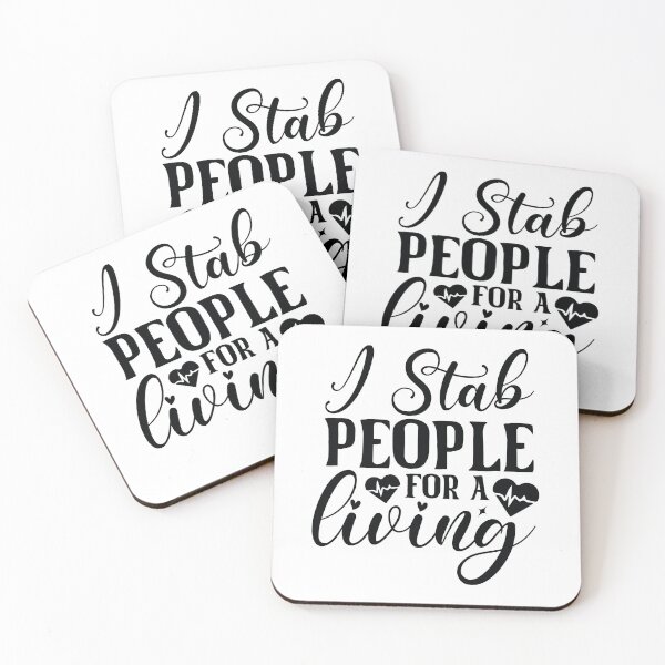 Item preview, I Stab People For A Living - Funny Nurse Medical Nursing Life Gift designed and sold by FuzionRaptor.