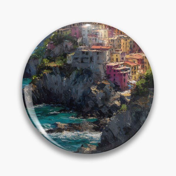 Item preview, Manarola Cinque Terre Italy Panoramic Coastal View Terraced Vineyards Ligurian Sea designed and sold by daila70.