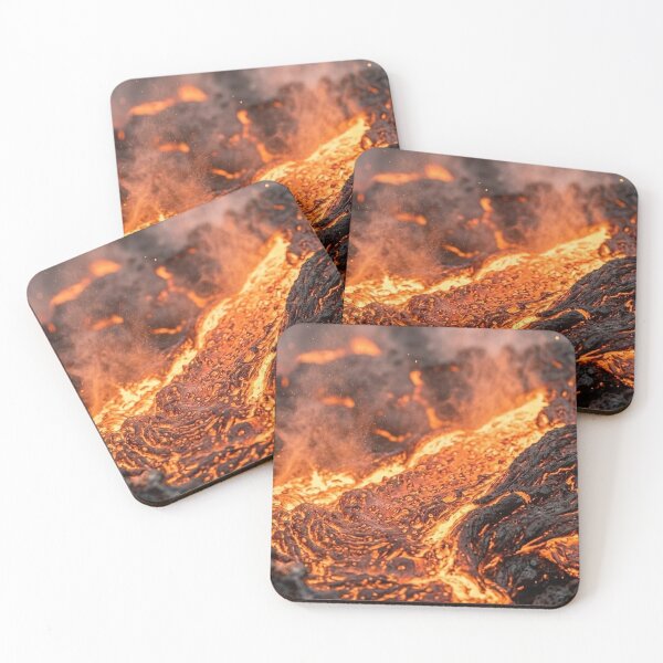 Item preview, Glowing Lava Flow Volcanic Rock Nature Photography designed and sold by Jullie999.
