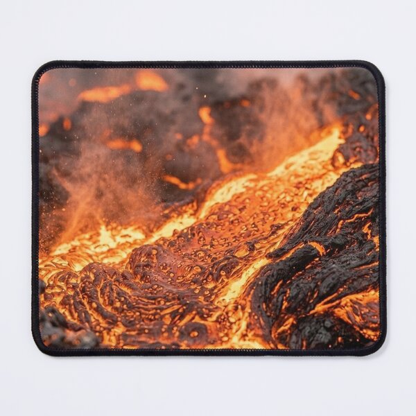 Item preview, Glowing Lava Flow Volcanic Rock Nature Photography designed and sold by Jullie999.
