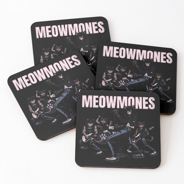 Item preview, Meowmones - Funny Cat Punk Rock Band Music Parody designed and sold by SpainDesign77.