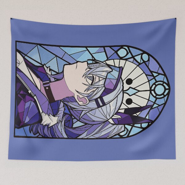 Item preview, Stained Glass Silver Wolf designed and sold by SchellStation.