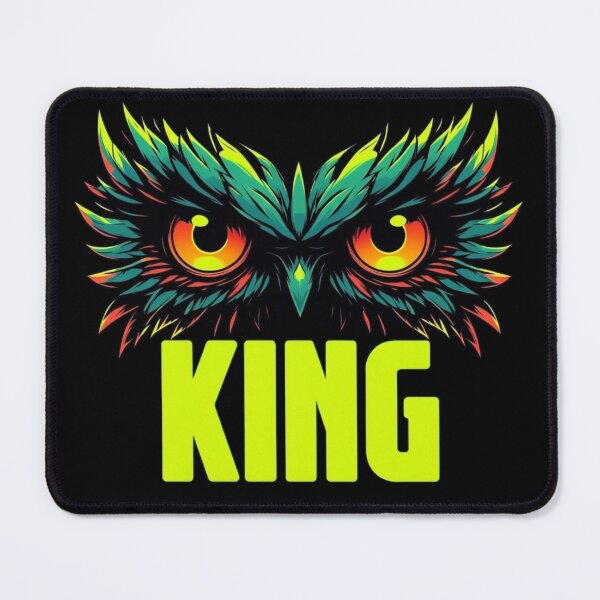 Item preview, : Neon King Owl - Majestic Bird of Prey Art designed and sold by A-M-G-Shop.
