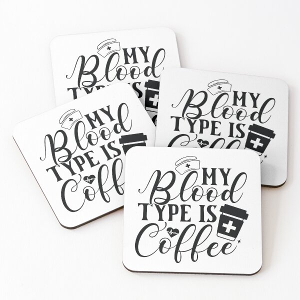 Item preview, Blood Type Coffee - Funny Nurse Medical Professional Life Gift designed and sold by FuzionRaptor.