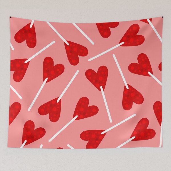 Item preview, red heart shape lollipop candy pink designed and sold by Gossip Rag.