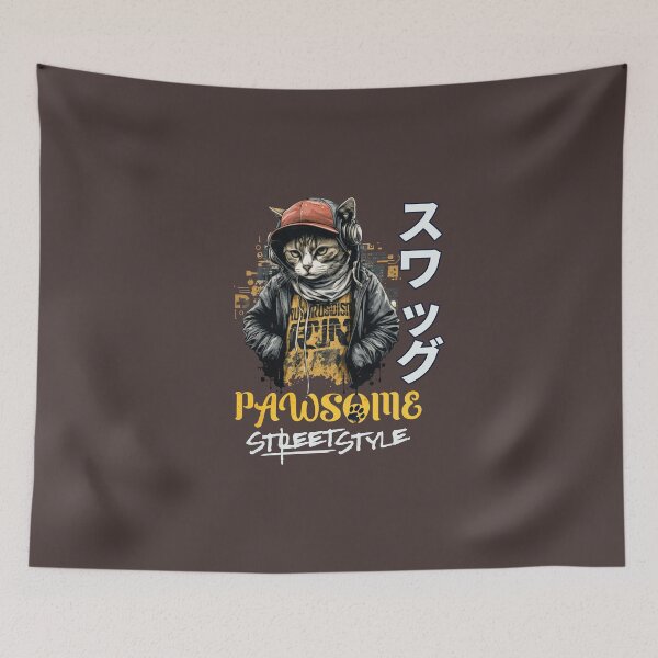 Item preview, Cat Street Style Hoodie Pawsome designed and sold by StyleStorage.