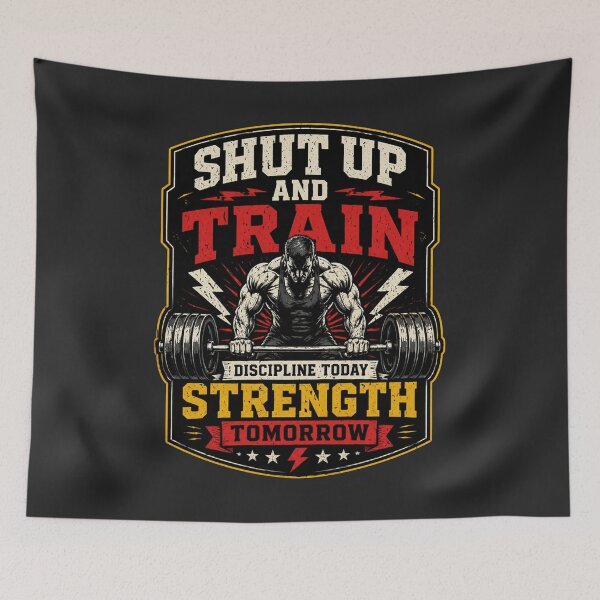 Item preview, Shut Up And Train Shirt Discipline Today Strength Tomorrow Gym Tee designed and sold by Drip5.
