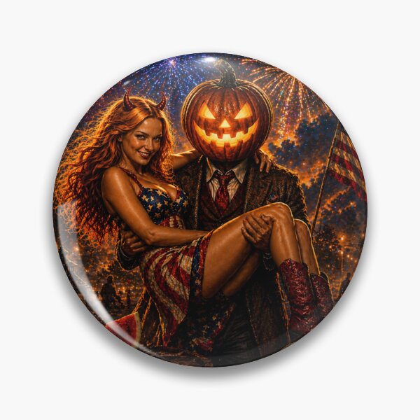Item preview, Headless Horseman Fourth of July Date - Halloween Fantasy Horror Art designed and sold by TheHorsemanRidesAgain.