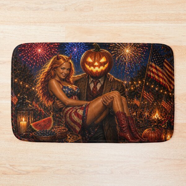 Item preview, Headless Horseman Fourth of July Date - Halloween Fantasy Horror Art designed and sold by TheHorsemanRidesAgain.