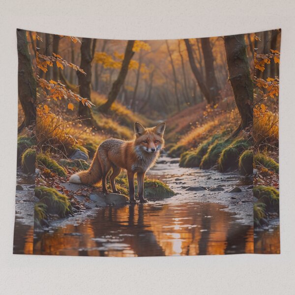 Item preview, Autumn Fox Creek Wall Art designed and sold by BeautifulVirtues.