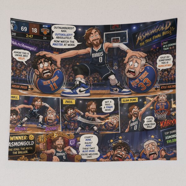 Item preview, Ultimate Commentator Basketball Showdown: Asmongold, Hasan Piker, Kyle Kulinski, Variations designed and sold by Uniqueartai.