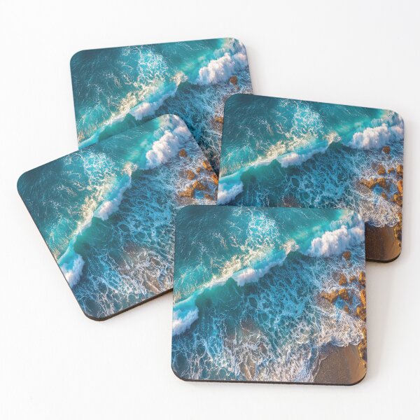 Item preview, Aerial Ocean Waves Beach Morning Light Photography designed and sold by Jullie999.