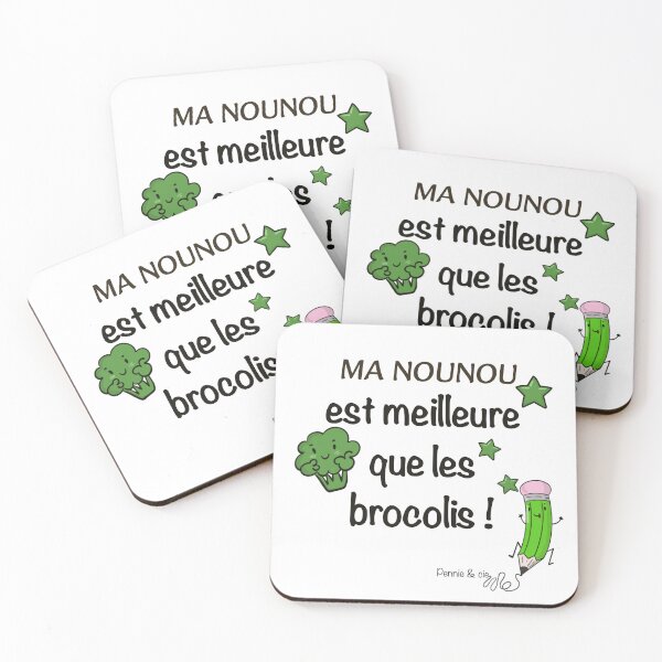 Item preview, My nanny is better than broccoli – funny gift idea for an exceptional nanny designed and sold by Pennie & cie.