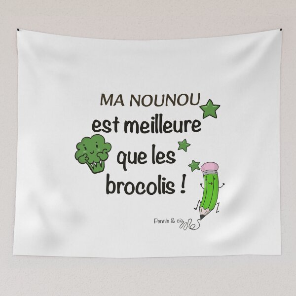 Item preview, My nanny is better than broccoli – funny gift idea for an exceptional nanny designed and sold by Pennie & cie.