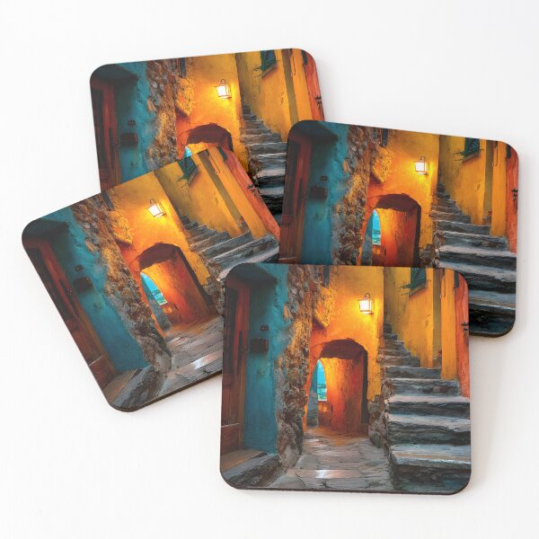 Item preview, Manarola Cinque Terre Italy Narrow Alley Caruggi Ligurian Sea View designed and sold by daila70.