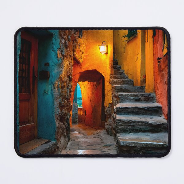 Item preview, Manarola Cinque Terre Italy Narrow Alley Caruggi Ligurian Sea View designed and sold by daila70.
