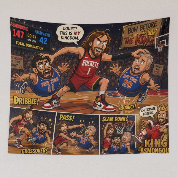 Item preview, Ultimate Commentator Basketball Showdown: Asmongold, Hasan Piker, Kyle Kulinski, More variations designed and sold by Uniqueartai.