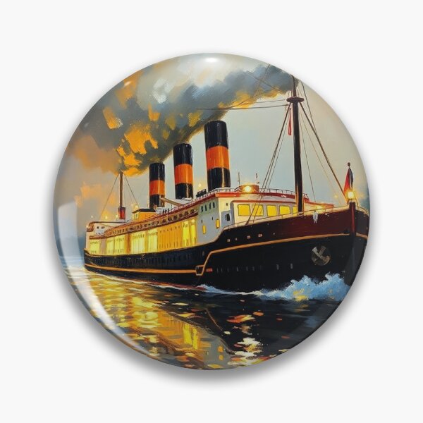 Item preview, A steam ship on the river Schwentine.  designed and sold by oldMastersofart.