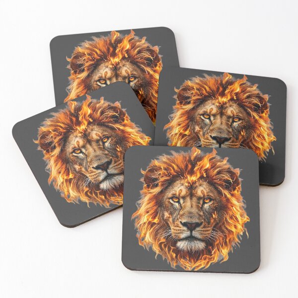 Item preview, Flaming Lion Head – Fire Mane Power designed and sold by Ar0undTheW0rld.