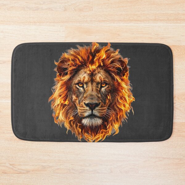 Item preview, Flaming Lion Head – Fire Mane Power designed and sold by Ar0undTheW0rld.