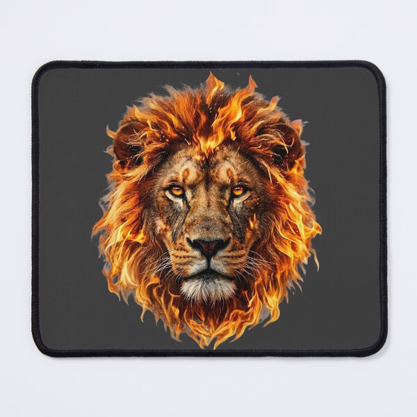 Item preview, Flaming Lion Head – Fire Mane Power designed and sold by Ar0undTheW0rld.