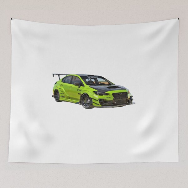 Item preview, Subaru WRX STI Green Carbon Fiber Hood JDM stickers designed and sold by Lellenatavarez.