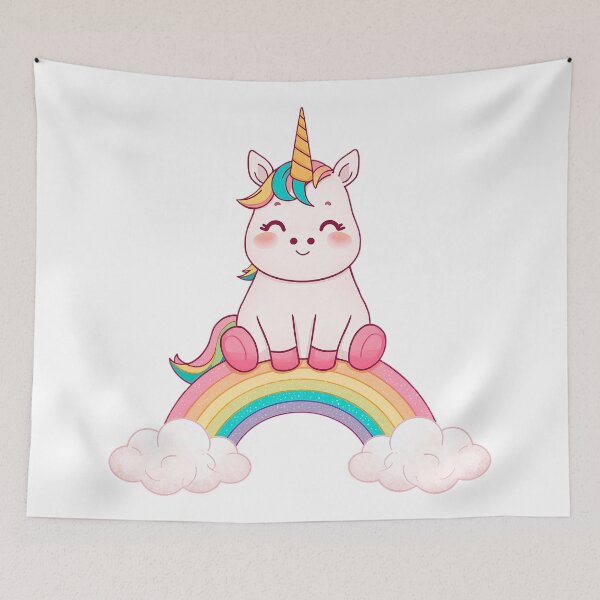 Item preview, cute unicorn rainbow clouds designed and sold by TanyaLovus.