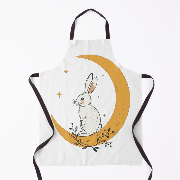 Item preview, Mystical Celestial Rabbit on Crescent Moon Art designed and sold by BestChoiceService.