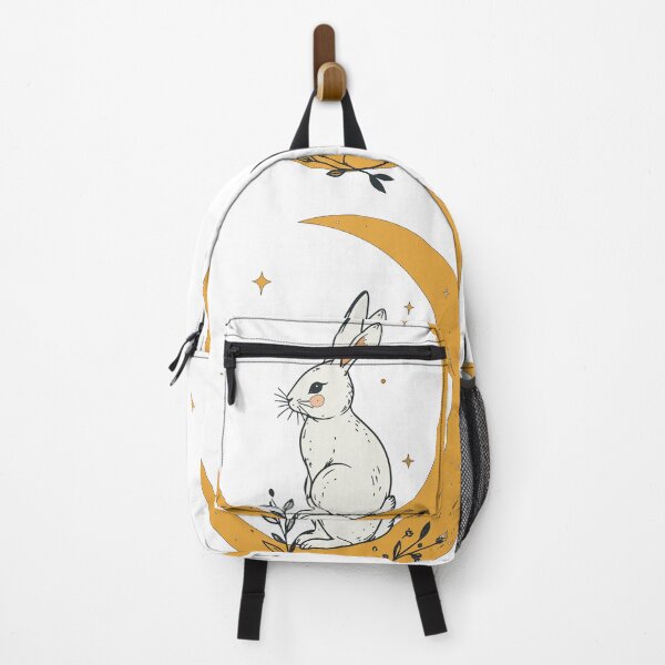 Item preview, Mystical Celestial Rabbit on Crescent Moon Art designed and sold by BestChoiceService.