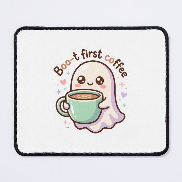 Item preview, Boo-t First Coffee | Cute Kawaii Ghost Coffee Lover designed and sold by ItsArtisticLab.
