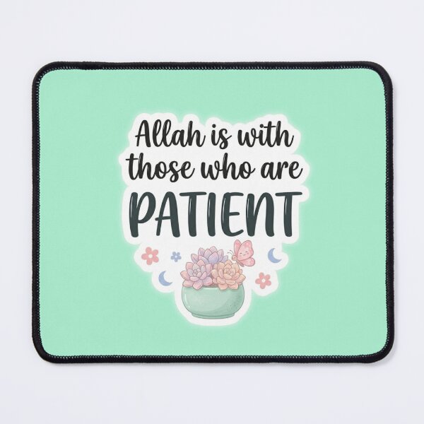 Item preview, Aesthetic Floral Sabr Quote - Modern Boho Islamic Sticker - May Allah Give Me Patience designed and sold by Noor_Creations.