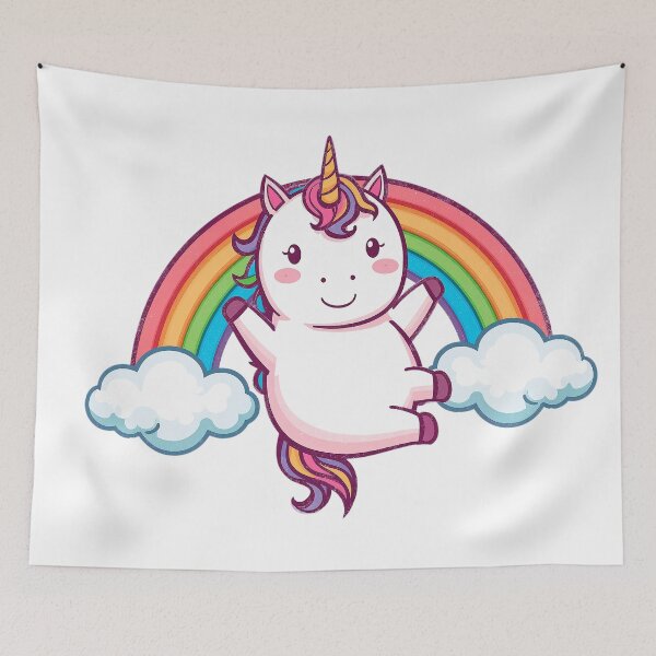 Item preview, cute unicorn rainbow clouds designed and sold by TanyaLovus.