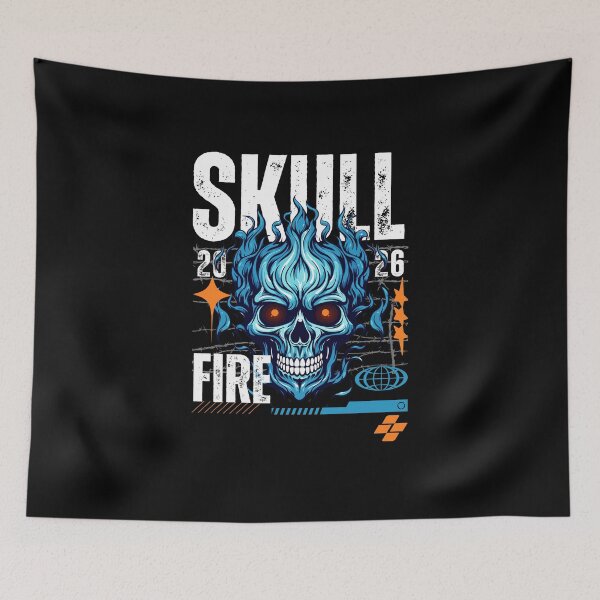 Item preview, Azure Inferno Skull designed and sold by Ahmed-DARWISH.