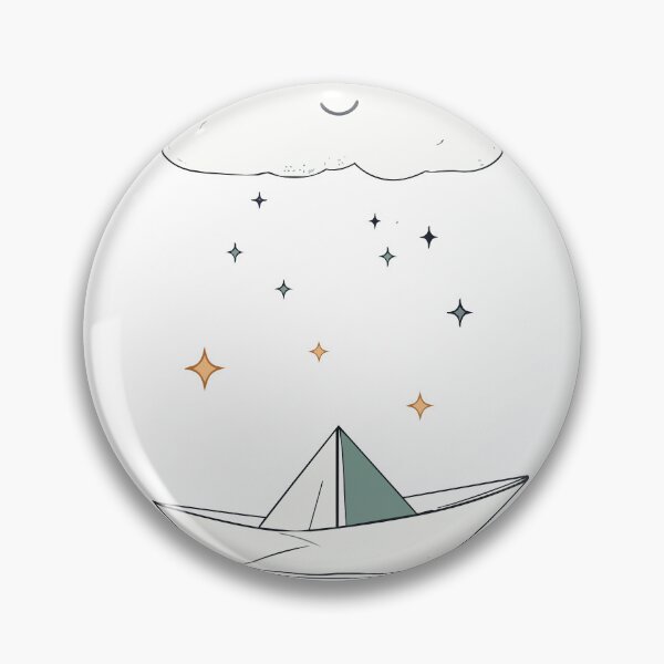 Item preview, Mystical Celestial Paper Boat and Happy Cloud Art designed and sold by BestChoiceService.
