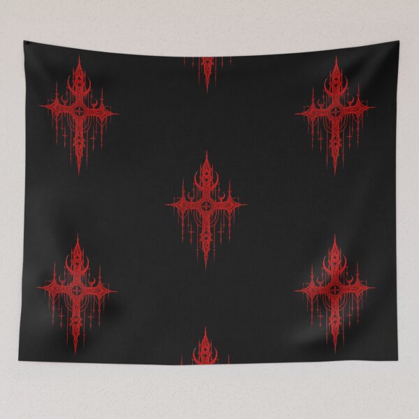 Item preview, Gothic Blood Cross – Dark Occult Dripping Sigil designed and sold by unglaublichGut.