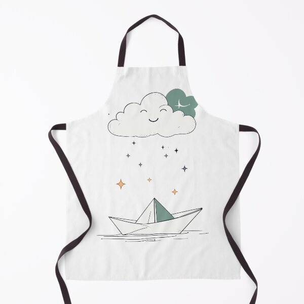 Item preview, Mystical Celestial Paper Boat and Happy Cloud Art designed and sold by BestChoiceService.