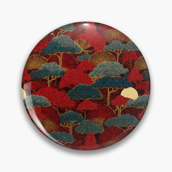 Item preview, Traditional Japanese Forest Ukiyo-e Pattern designed and sold by NicolasGlowArt.
