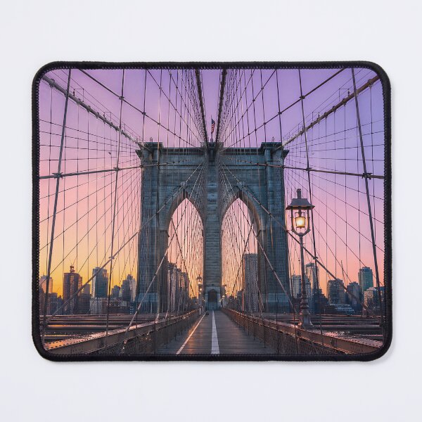 Item preview, Brooklyn Bridge New York City Sunrise Manhattan Skyline NYC Travel Lover Wall Art Poster designed and sold by Velustro Shop.