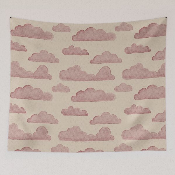 Item preview, Dreamtime Clouds Watercolor Pattern - Dove + Ruby designed and sold by Irene Estelle.