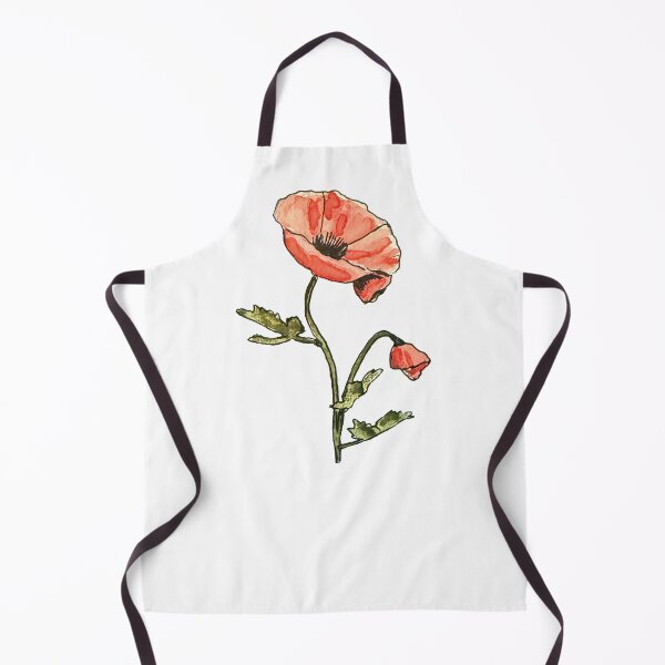 Item preview, Cute Hand Painted red poppy flower in watercolor designed and sold by a.dadash.