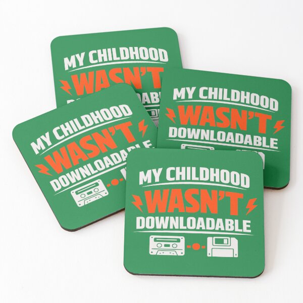 Item preview, My Childhood Wasn’t Downloadable – Retro Nostalgia Quote Design designed and sold by DesignHouse07.