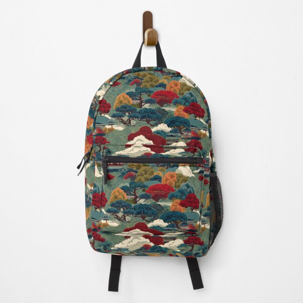 Item preview, Traditional Japanese Landscape Ukiyo-e Art Pattern designed and sold by NicolasGlowArt.