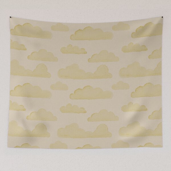 Item preview, Dreamtime Clouds Watercolor Pattern - Dove + Saffron designed and sold by Irene Estelle.