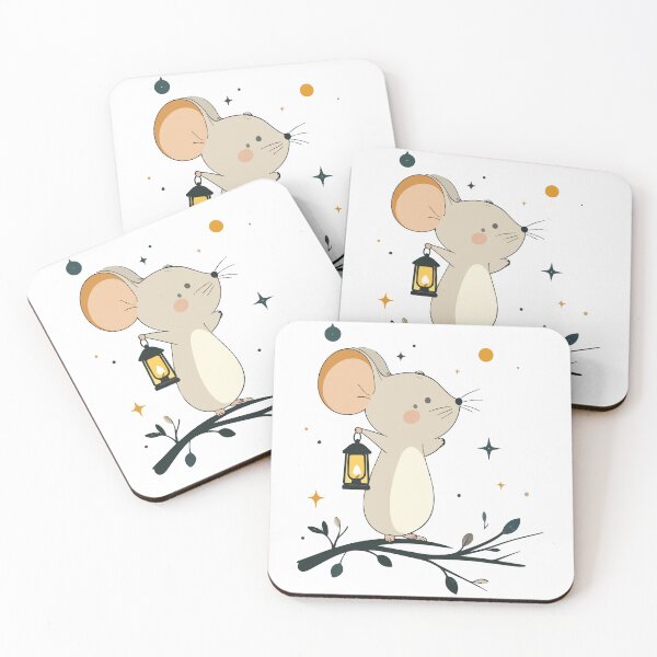 Item preview, Mystical Celestial Mouse Holding Lantern Art designed and sold by BestChoiceService.