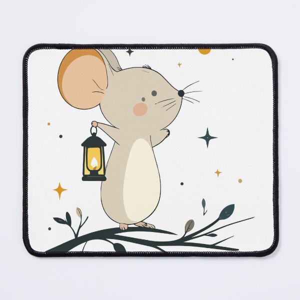 Item preview, Mystical Celestial Mouse Holding Lantern Art designed and sold by BestChoiceService.