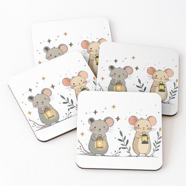 Item preview, Mystical Celestial Mice with Lanterns Art designed and sold by BestChoiceService.
