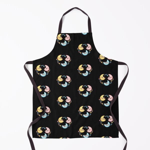 Item preview, Kawaii Smiling Crescent Moons and Stars Art designed and sold by artlife4.