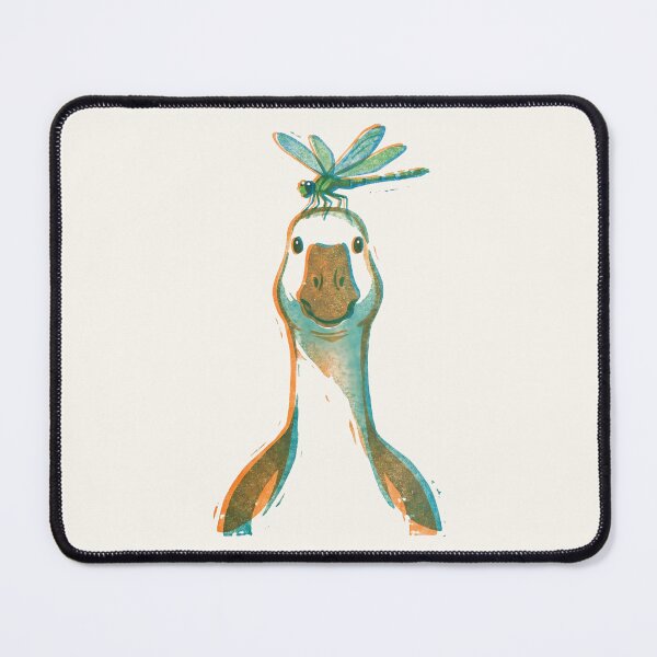 Item preview, Minimalist Risograph Art Goose and Dragonfly  designed and sold by TackyTime.