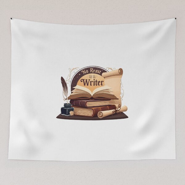 Item preview, No Rest For The Writer Vintage Scholarly Book Lover designed and sold by chattsuede.